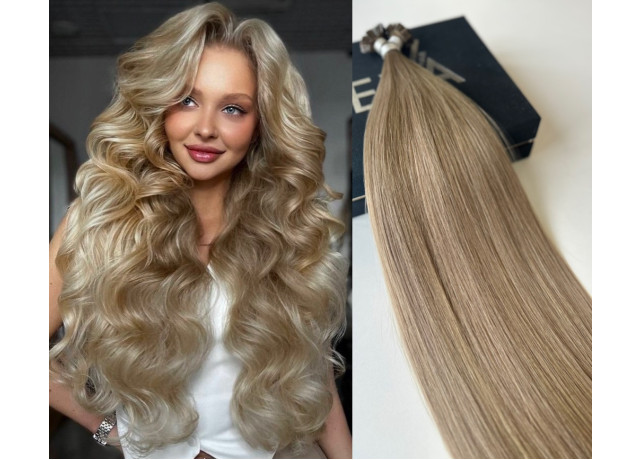Extensii MICRO KERATINA Russian Hair Balayage #4/8/18